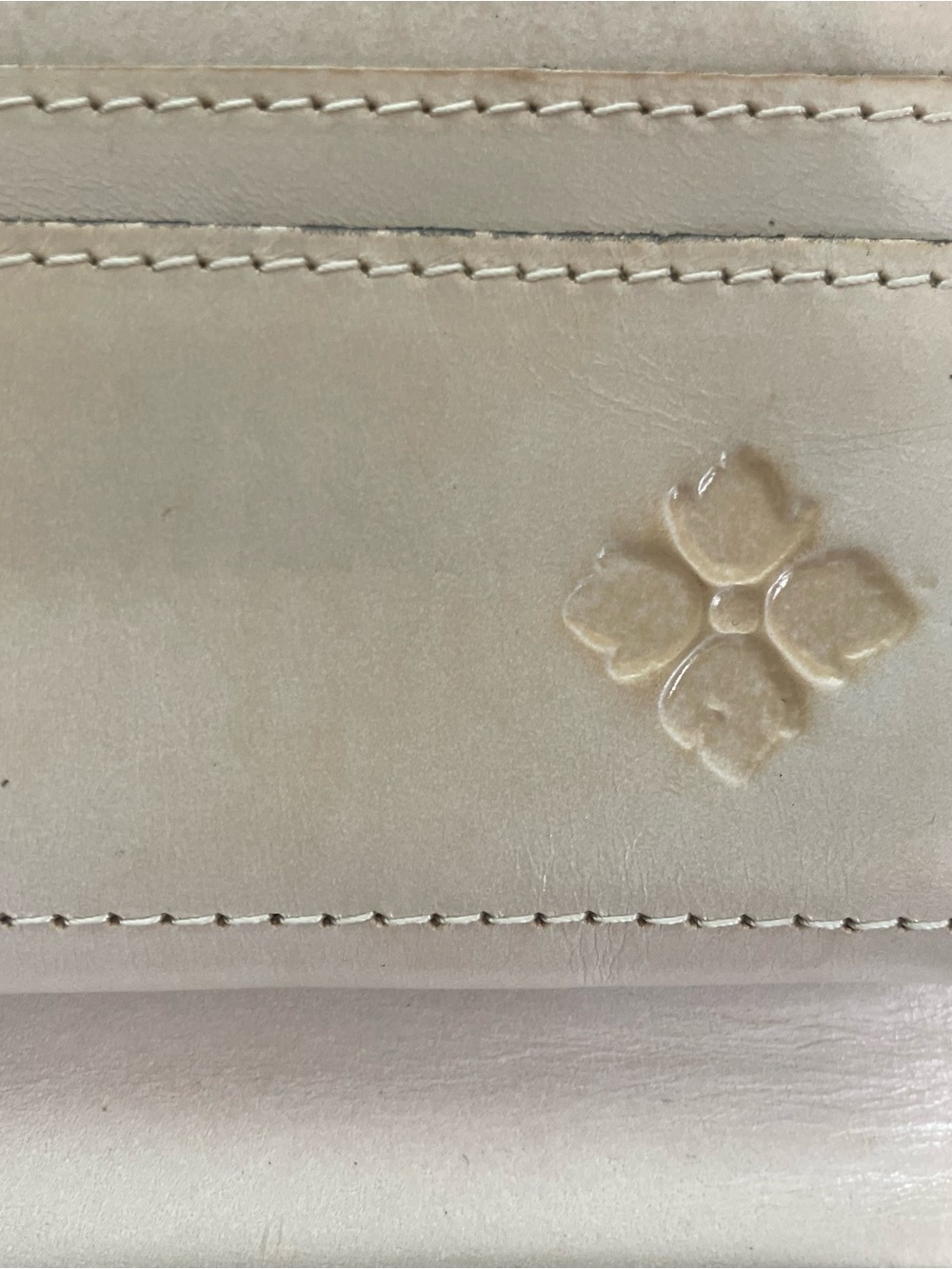 Patricia Nash Cauchi Wallet Chalk White Tooled Leather Western Luxe Cottagecore - Picture 10 of 16